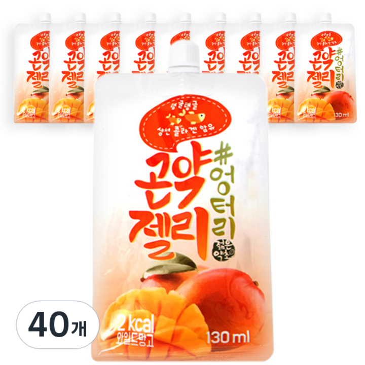 엉터리 곤약젤리 와일드망고, 130ml, 40개