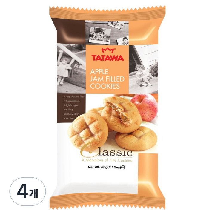 타타와 사과잼 쿠키, 60g, 4개