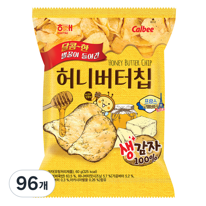 해태 허니버터칩, 60g, 96개