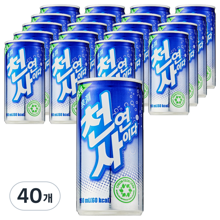 천연사이다, 190ml, 40개