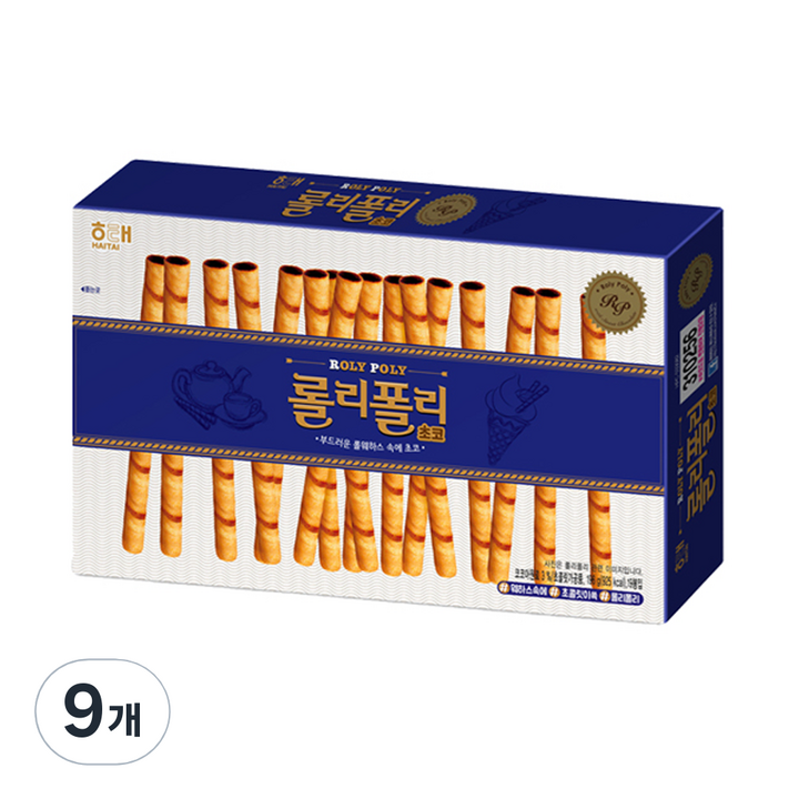 롤리폴리 초코, 196g, 9개