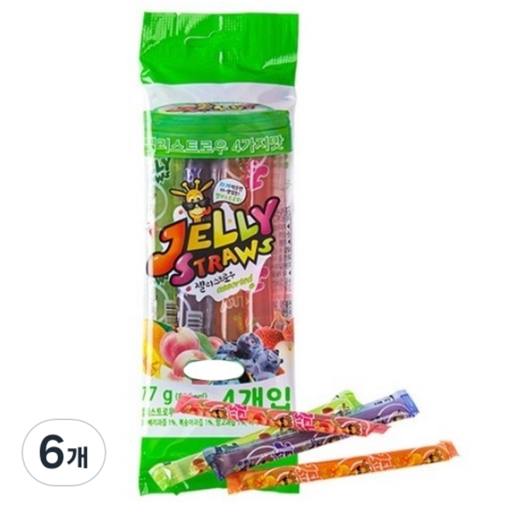 젤리스트로우 4개입, 77g, 6개