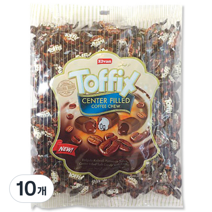 토픽스 커피 츄잉 캔디, 800g, 10개