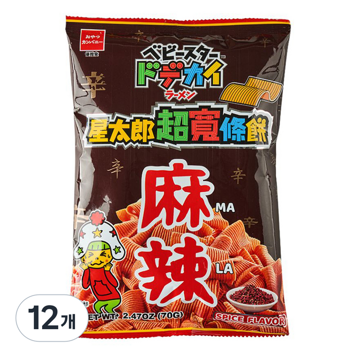 베이비스타 도데카이 라면과자 마라향, 70g, 12개