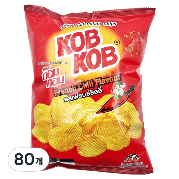 유즈풀 콥콥 포테이토 칩 프렌치 칠리향, 80개, 48g