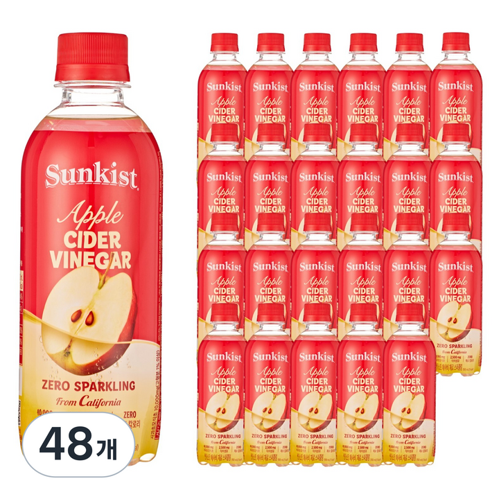 썬키스트 애사비 제로 스파클링, 350ml, 48개