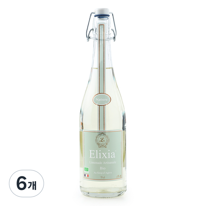 엘릭시아 유기농 레몬 탄산음료, 750ml, 6개