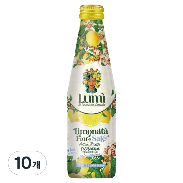 LUMI 플뢰르 드 셀 레모네이드, 10개, 250ml