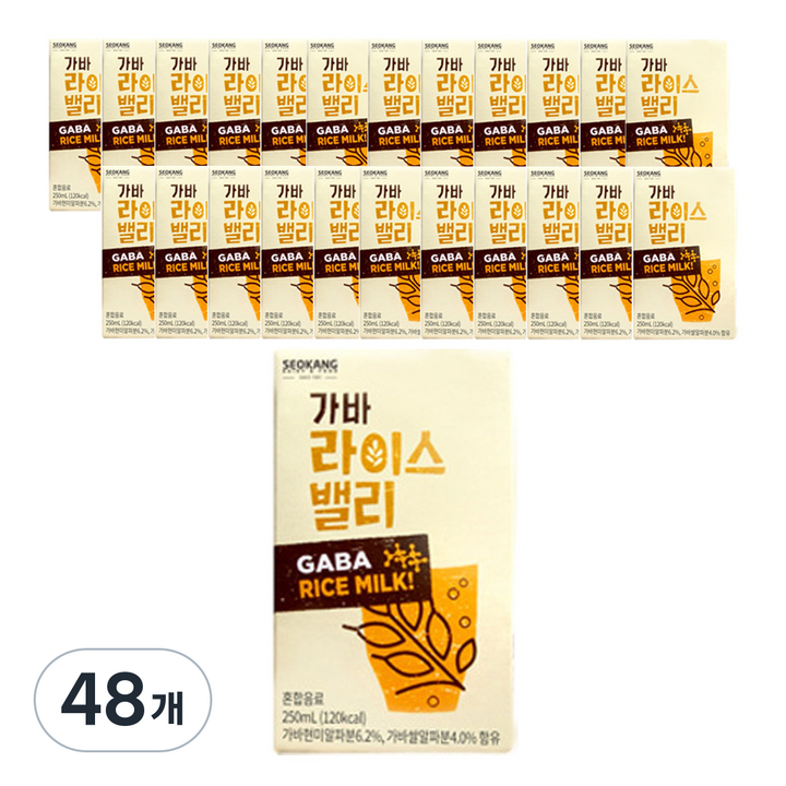 서강 가바 라이스 밸리 밀크, 250ml, 48개