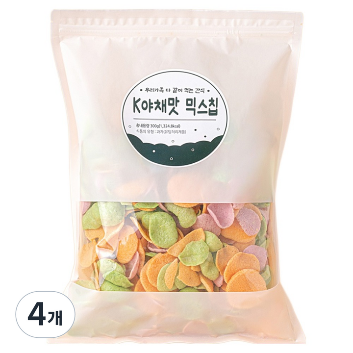 K야채맛 믹스칩 뻥튀기, 300g, 4개