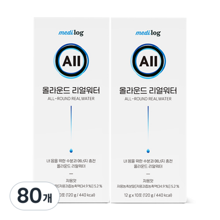 메디로그 올라운드 리얼워터 12g, 80개, 120g