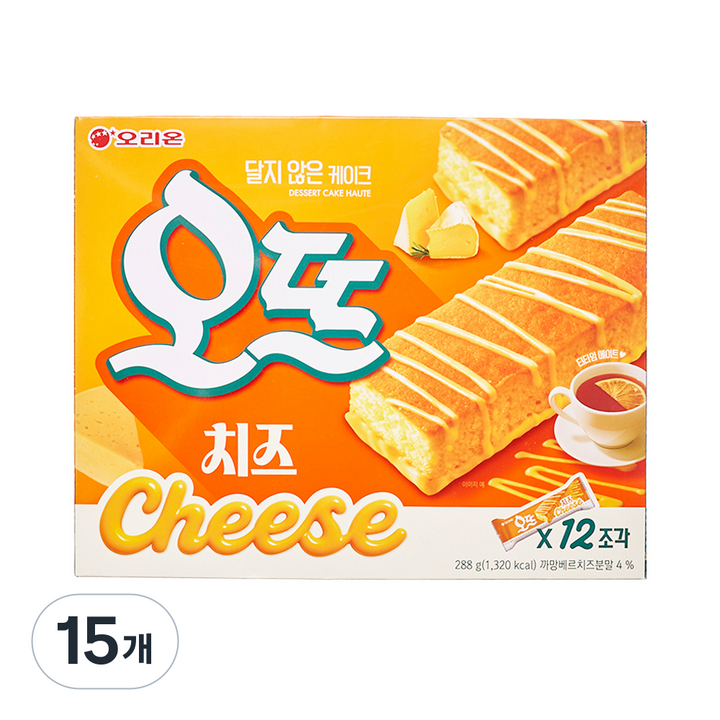 오리온 진한 디저트 케익 오뜨 치즈, 288g, 15개