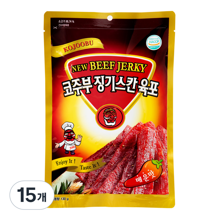 코주부 징기스칸 육포 매운맛, 130g, 15개