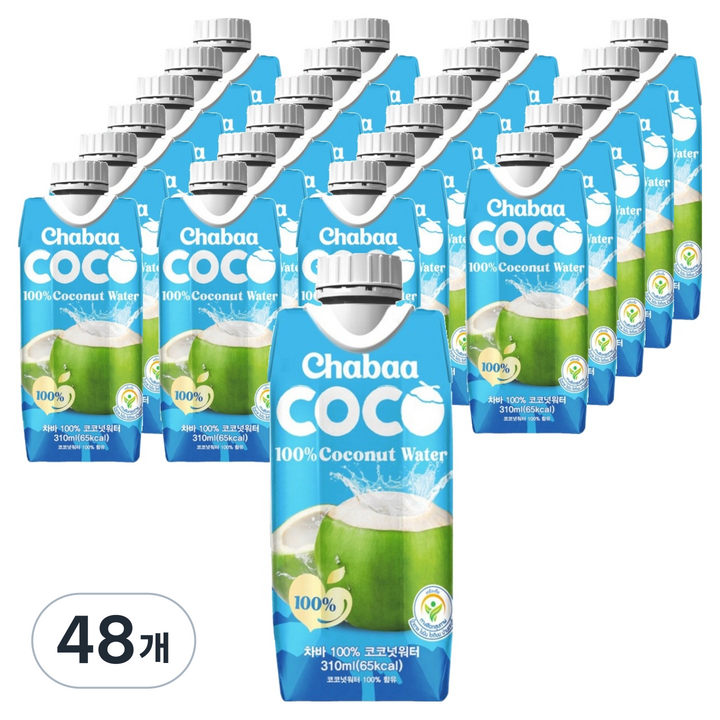차바 코코넛워터, 48개, 310ml