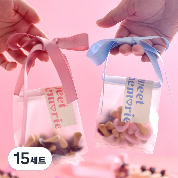 디유 막대과자 초콜릿 만들기 선물 세트 트윈리본핸들 A081, 15세트