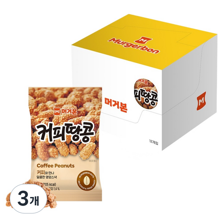머거본 커피땅콩 12p, 3개, 480g