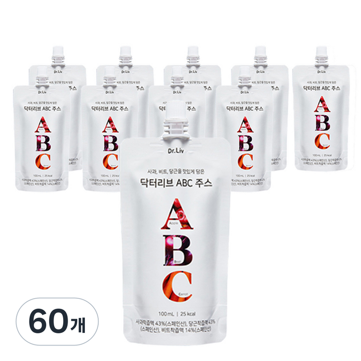 닥터리브 ABC 주스, 100ml, 60개