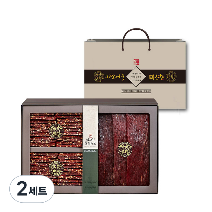 미소어육 소고기 복합육포 선물세트, 510g, 2세트
