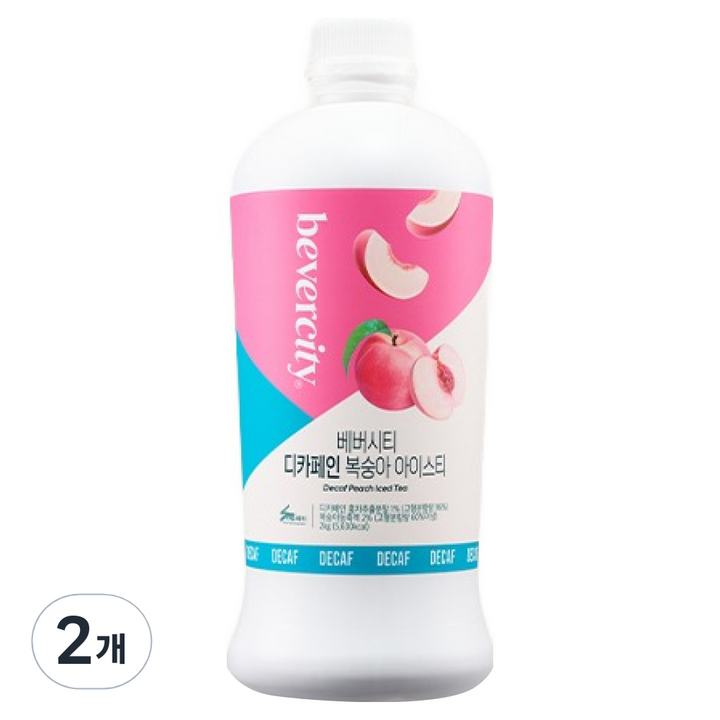 베버시티 세미 디카페인 복숭아 아이스티, 2개, 2kg