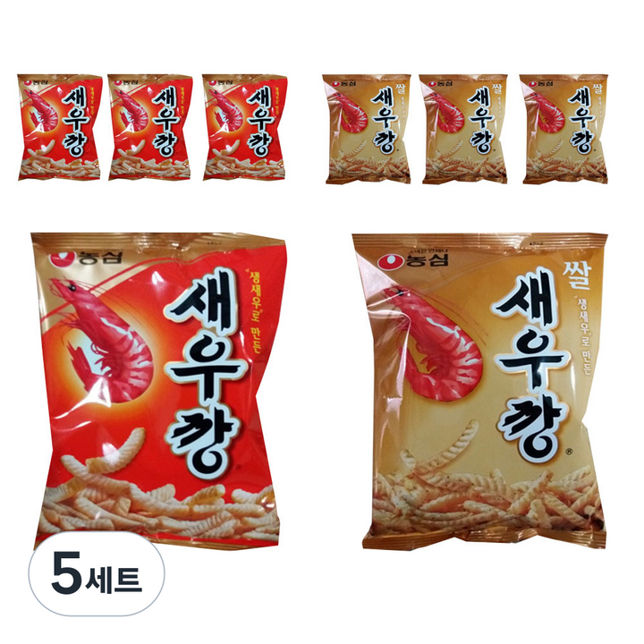 농심 새우깡 90g x 4p + 쌀 새우깡 80g x 4p, 5세트