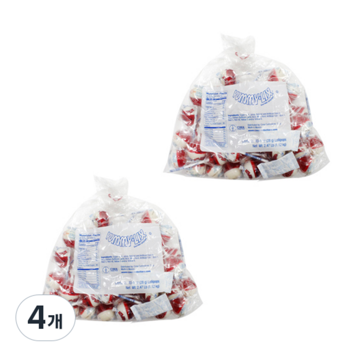 위니비니 야미릭스 롤리팝 체리향치즈케이크향 40p, 1.12kg, 4개