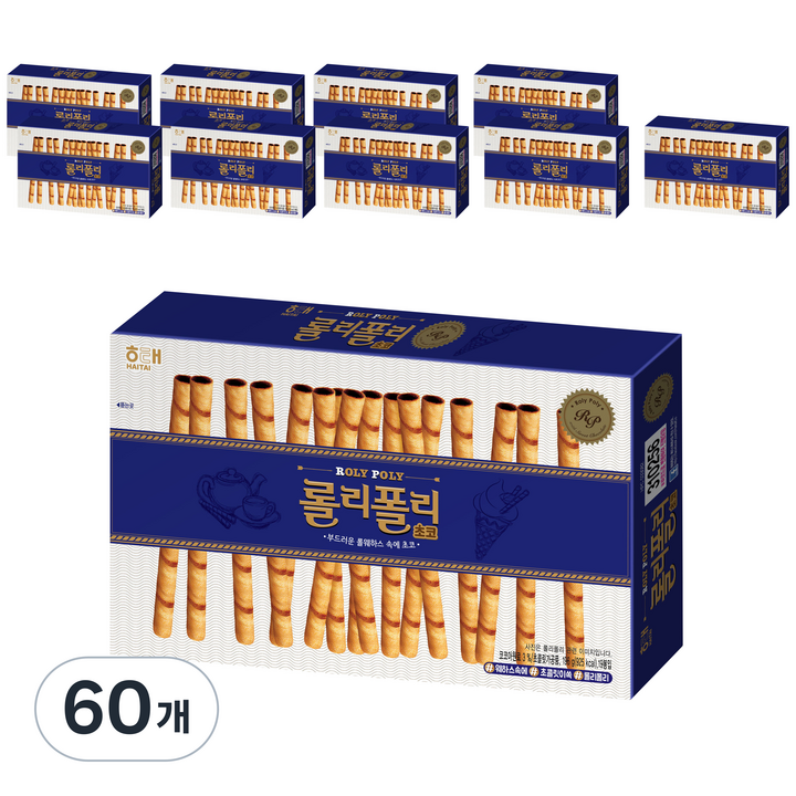 해태제과 롤리폴리 초코, 196g, 60개