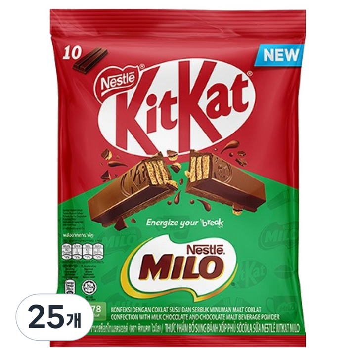 KitKat 마일로 초코바 10p, 25개