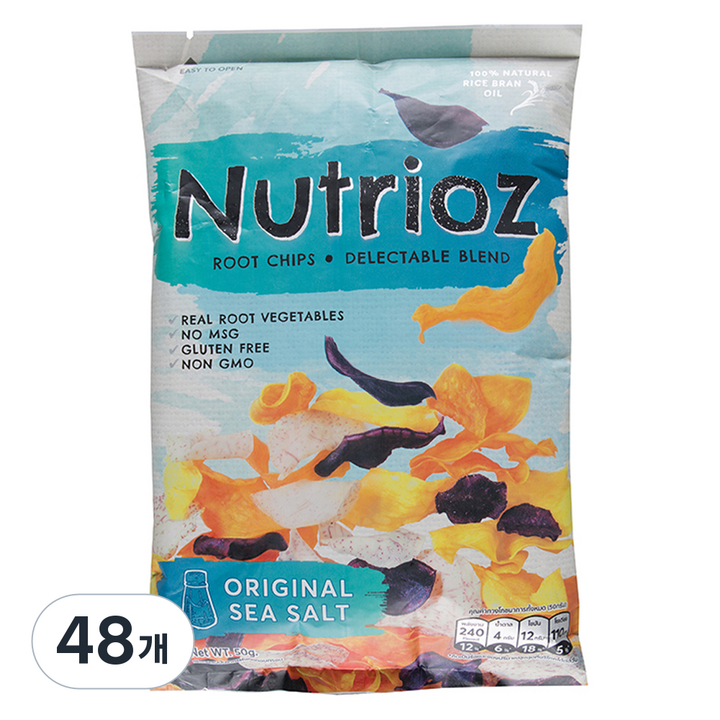 뉴트리오즈 루트칩 오리지널 씨쏠트, 50g, 48개