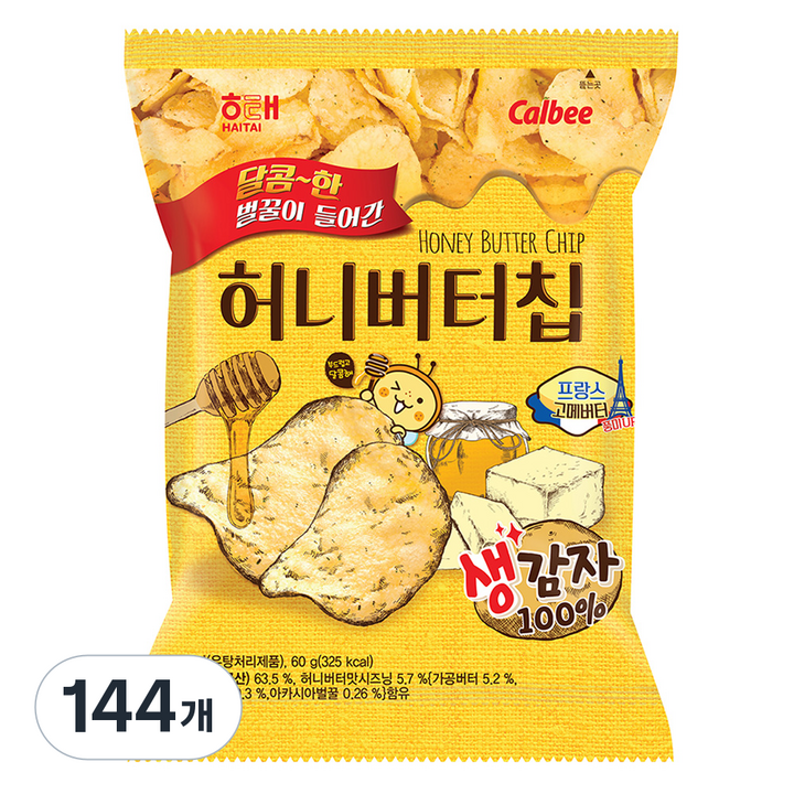 해태 허니버터칩, 60g, 144개