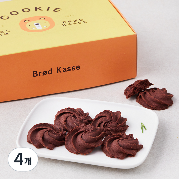 브로드카세 카카오 버터쿠키, 180g, 1개입, 4개