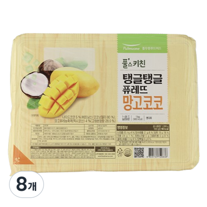풀스키친 실온 퓨레뜨 망고코코 푸딩 20개입, 1kg, 8개