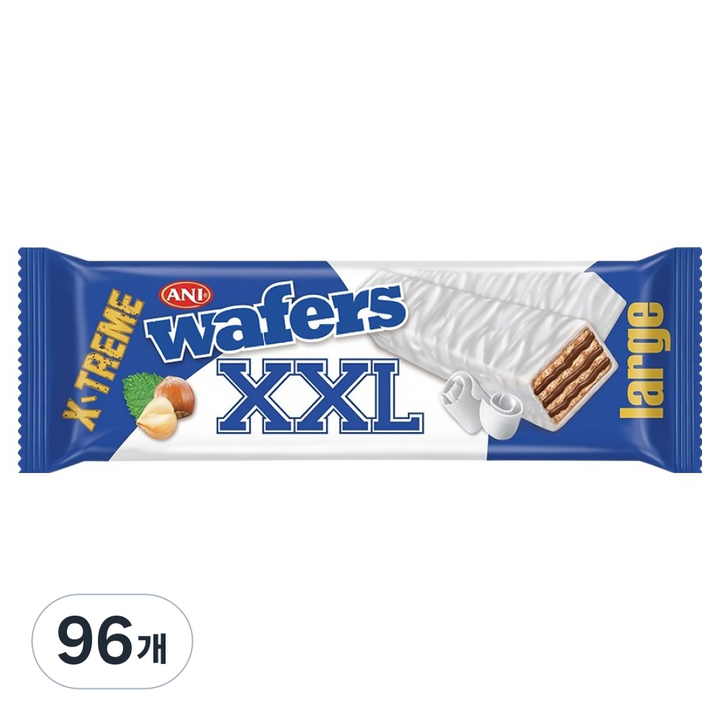 애니 엑스엑스엘 화이트 컴파운드 초콜릿 웨이퍼, 96개, 50g