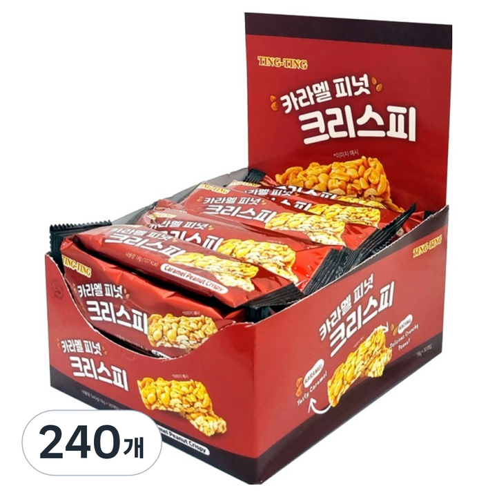 팅팅 카라멜 피넛 크리스피, 18g, 240개