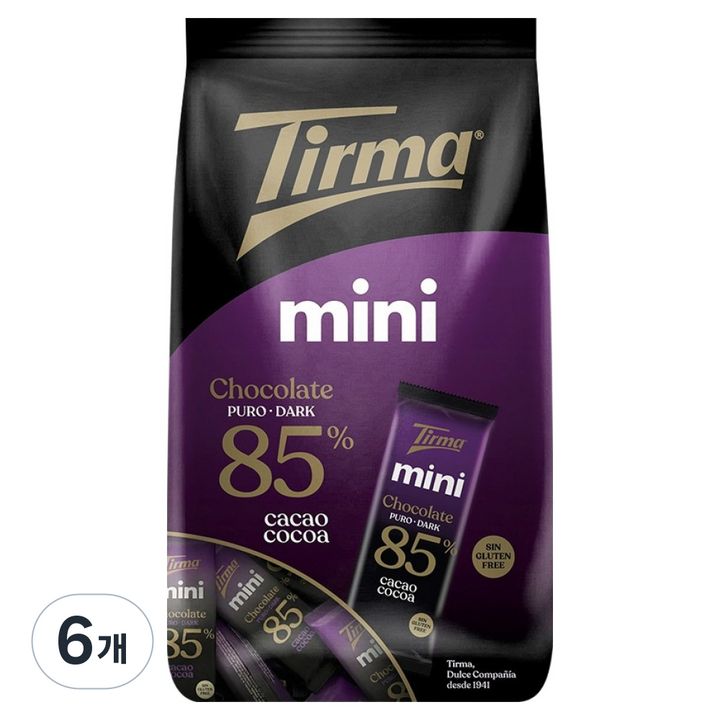 티르마 미니 다크 초콜릿 85% 카카오, 180g, 6개