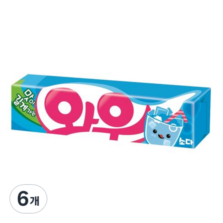 오리온 와우 소다 껌, 21g, 6개