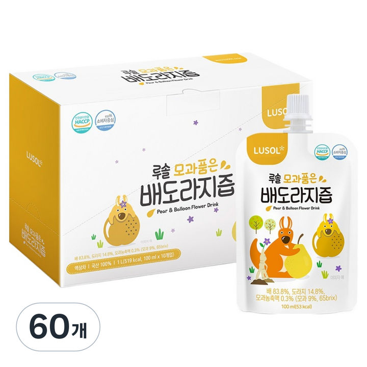 루솔 모과품은 배도라지즙, 60개, 100ml