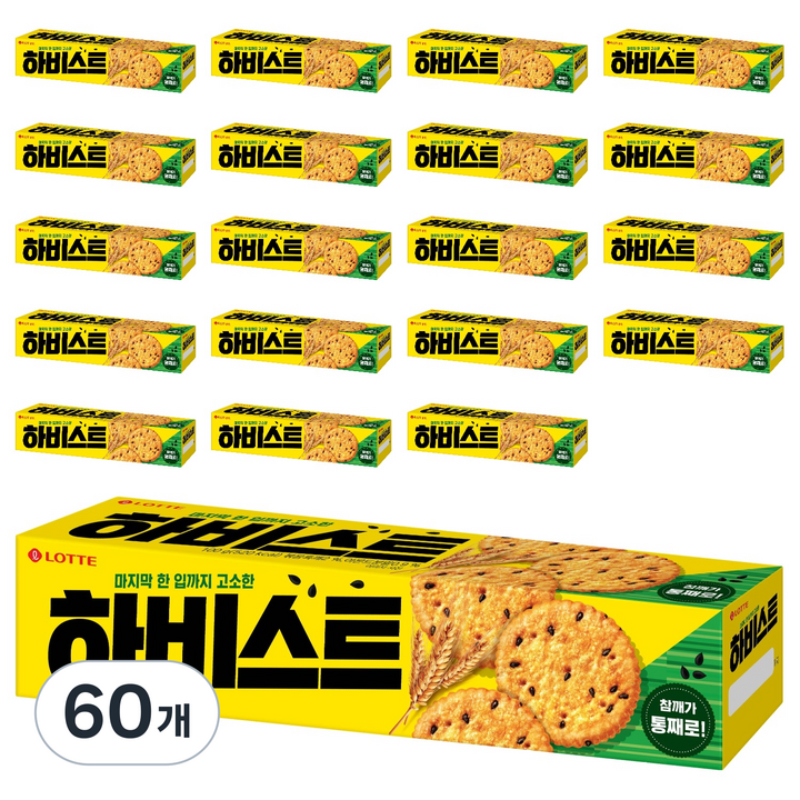 롯데웰푸드 하비스트 오리지널, 100g, 60개