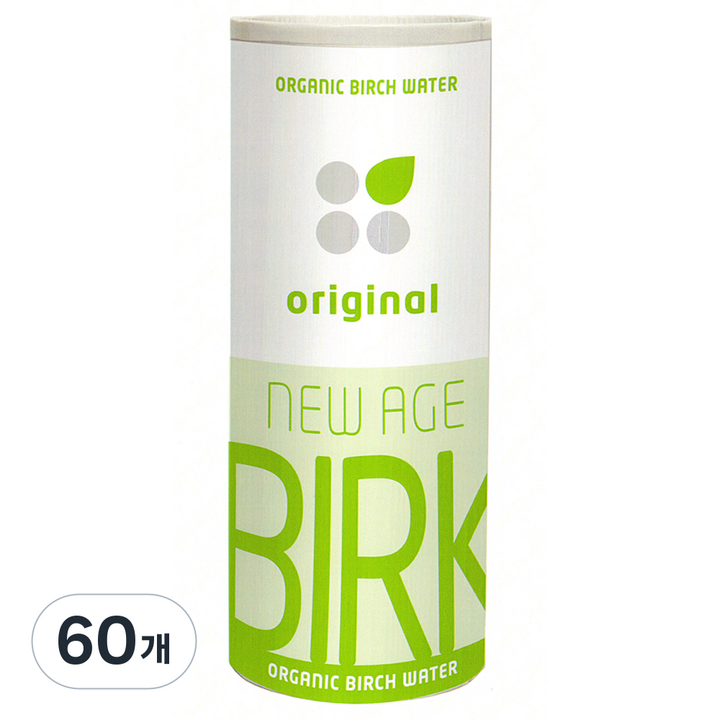 실랜드비르크 유기농 자작나무 수액 비르크 음료 오리지널, 250ml, 60개