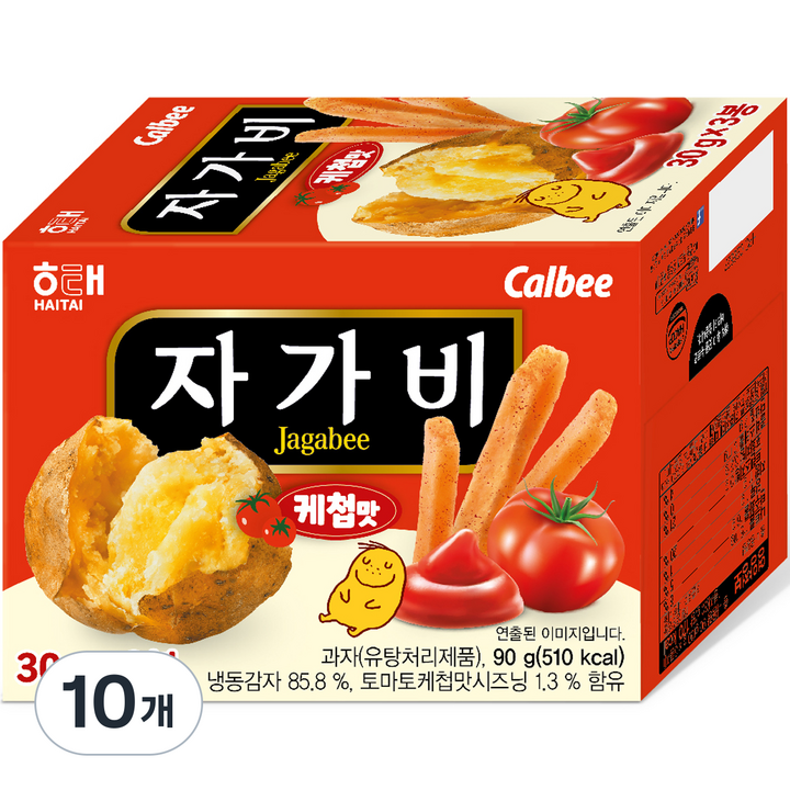 자가비 케첩맛 3p, 90g, 10개