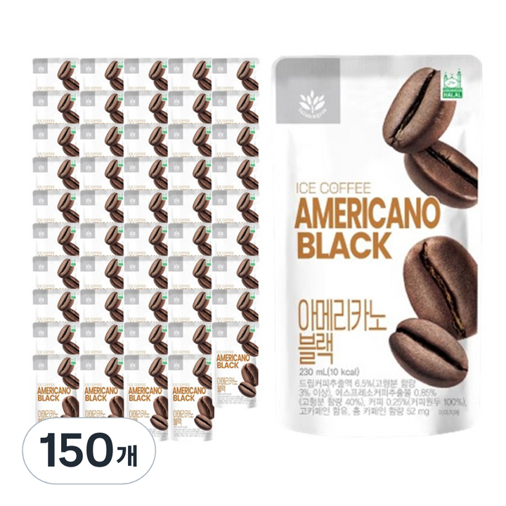 발란스그로우 아메리카노 블랙, 230ml, 150개