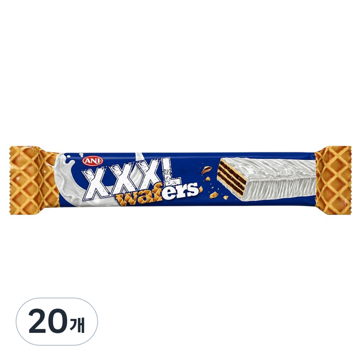 애니 엑스엑스엑스엘 화이트 컴파운드 초콜릿 웨이퍼, 20개, 65g