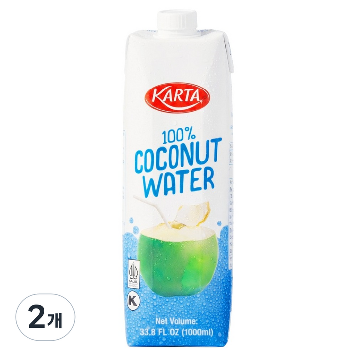 카르타 코코넛 워터, 2개, 1L