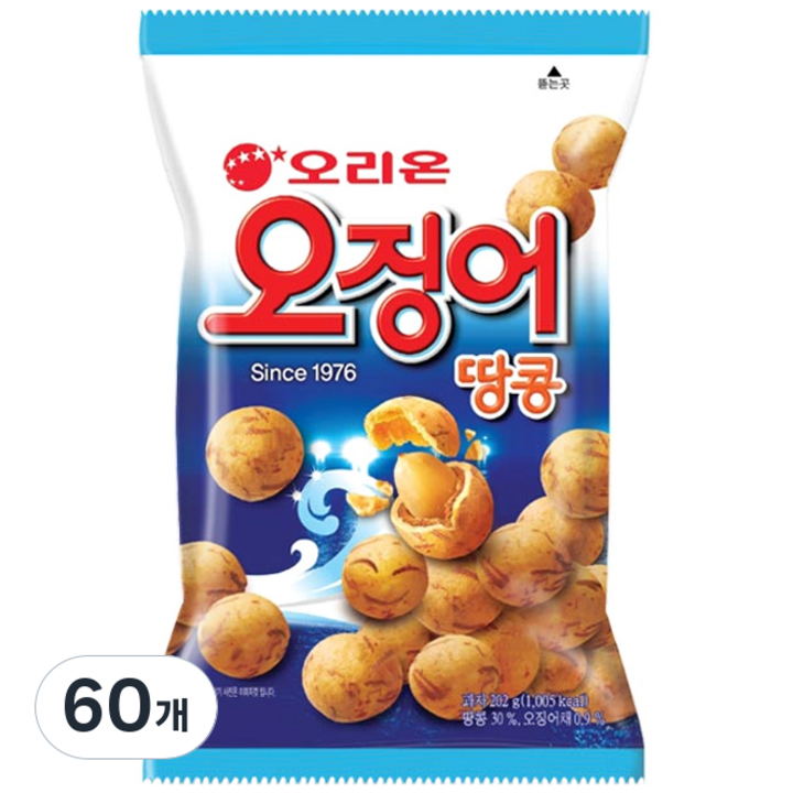 오리온 오징어 땅콩, 202g, 60개