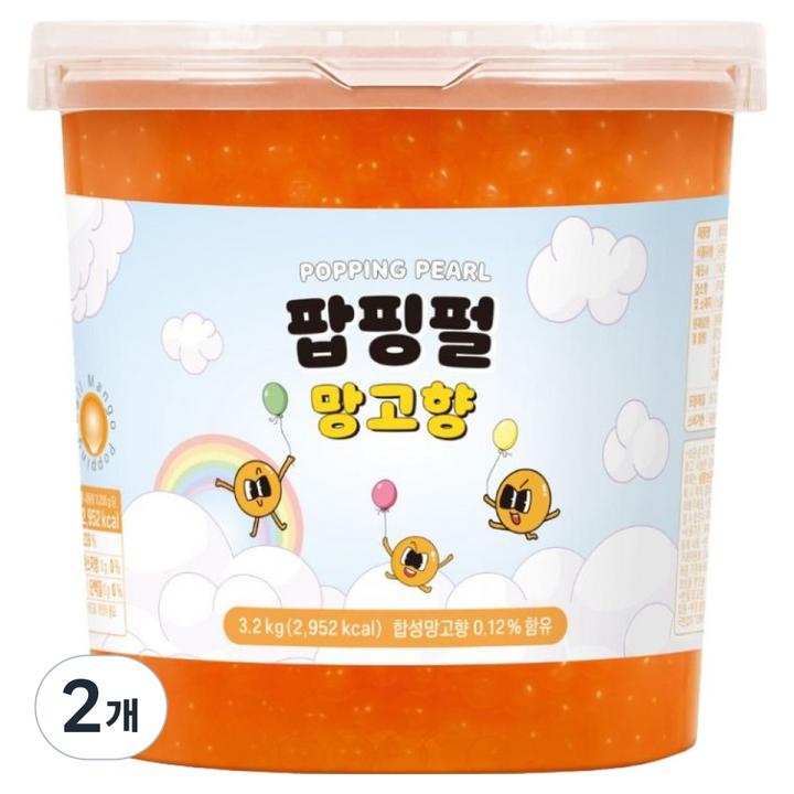 팝핑펄 팝핑보바 망고, 3.2kg, 1개입, 2개