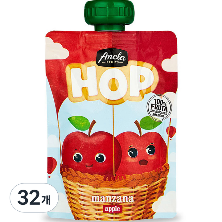 아넬라 HOP 과일 퓨레, 100g, 32개, 사과