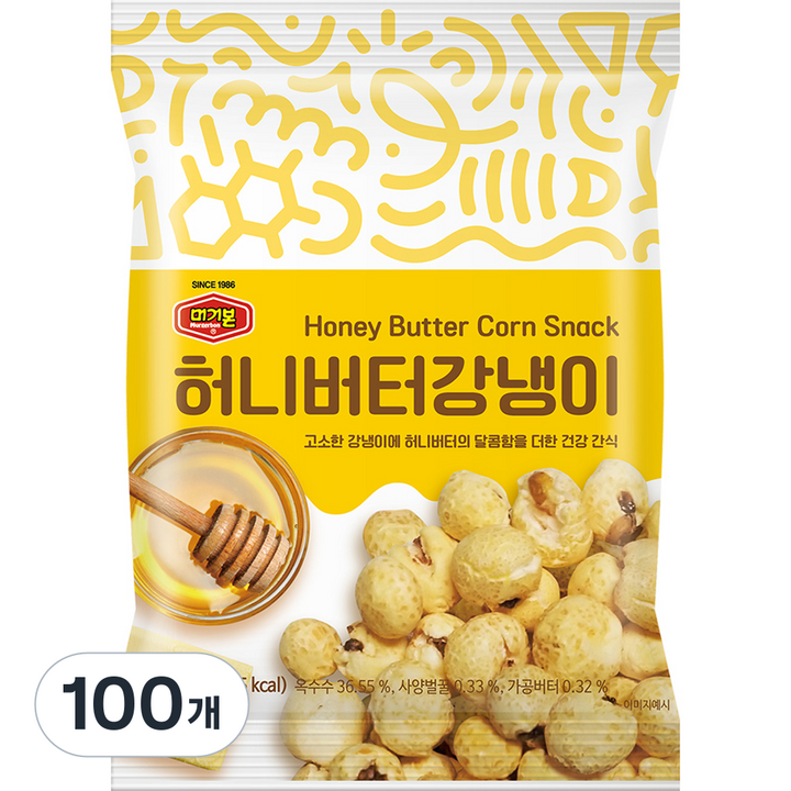 머거본 허니버터강냉이, 100개, 70g