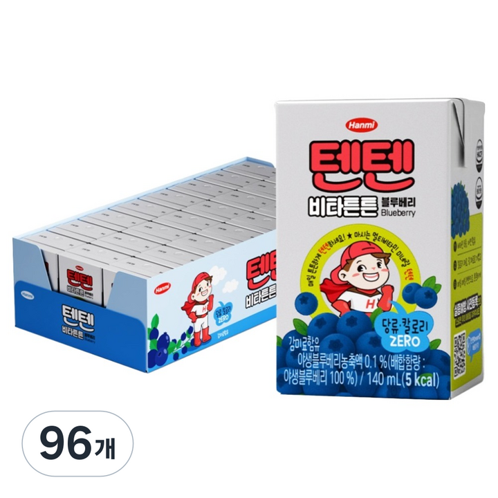 텐텐 비타튼튼 음료 블루베리, 96개, 140ml
