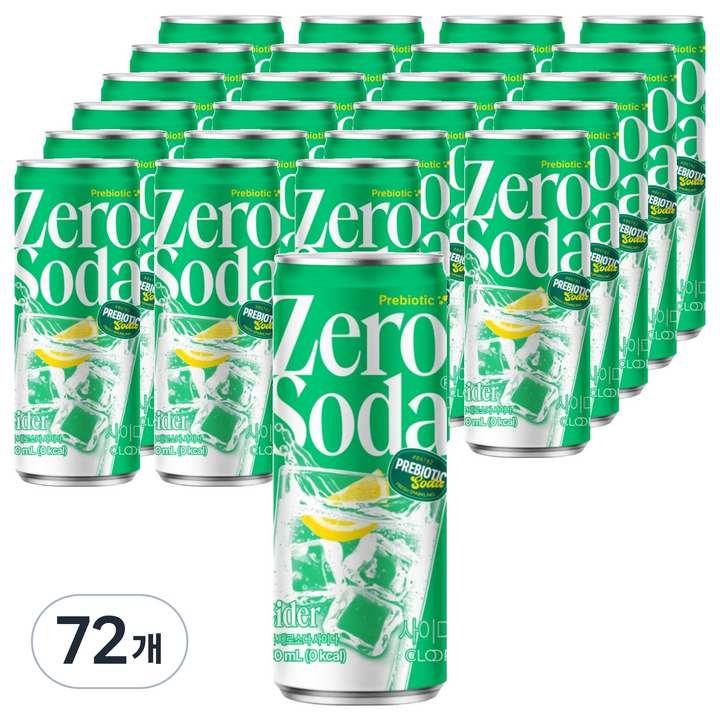 클룹 제로소다 사이다, 72개, 250ml