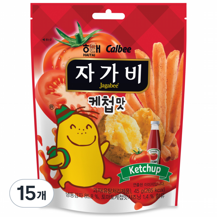 자가비 해태제과 케첩맛, 45g, 15개