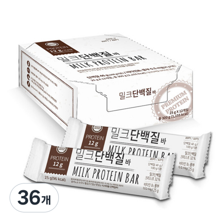 밀크 단백질바, 25g, 36개